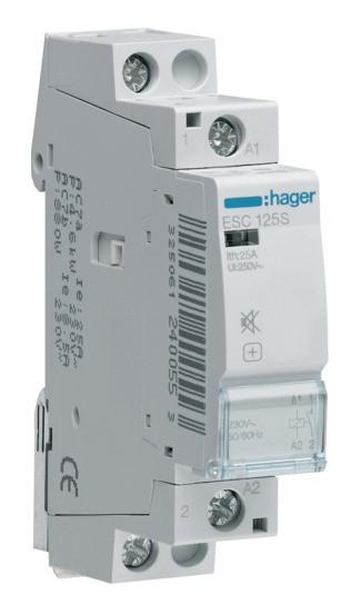 Контактор 25A ESC125 (1НО, 230В) 1м Hager