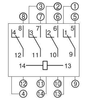 Промежуточное реле E.Next e.control.p341 3А 12В DC (i.my4.12dc) - фото №3