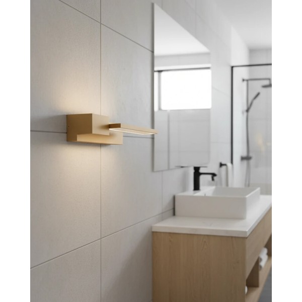 Світильник підсвітка для дзеркала Azzardo AZ5252 Dalen LED 1x12W 4000K 960Lm IP44 золотий - фото №1