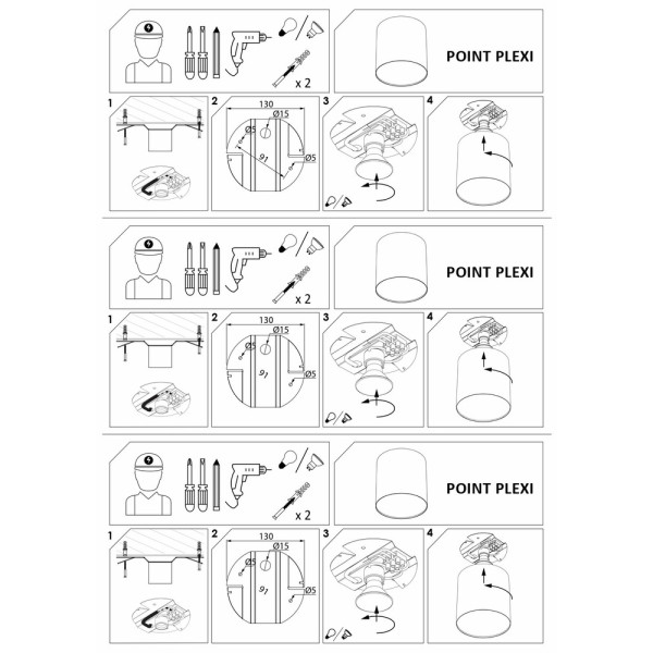 Точечный светильник Nowodvorski 36530 Point plexi E27 1x20W IP20 Bl - фото №4