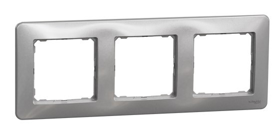 Рамка 3-місна Schneider Electric Sedna Design алюміній SDD313803
