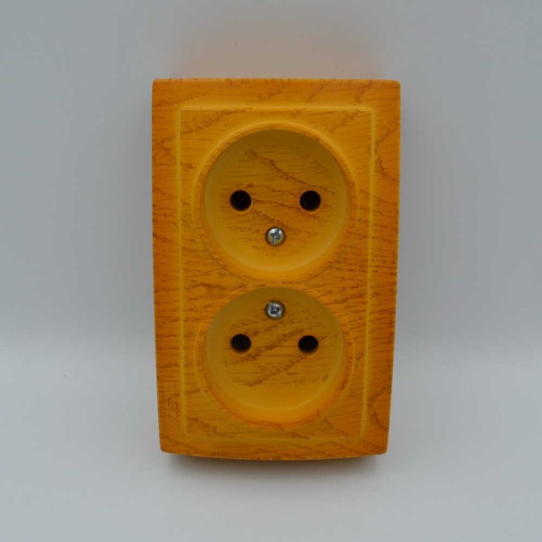 Розетка Nilson Themis дуб 2-на без заземлення ( 26251024 ) - фото №3