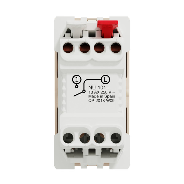 Кнопка вимикача Schneider Electric Unica New NU310144 10А 1м бежева - фото №1