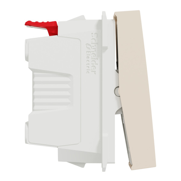 Кнопка вимикача Schneider Electric Unica New NU310144 10А 1м бежева - фото №2