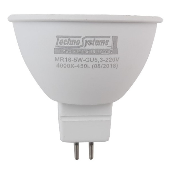 Светодиодная лампа TNSy LED MR16-5W-GU5.3-220V-4000K-450L ICCD (TNSy5000047) - фото №2
