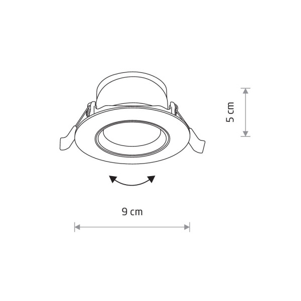Точковий світильник Nowodvorski 10548 Egina LED 1x5W 3000K 330Lm IP20 чорний - фото №4