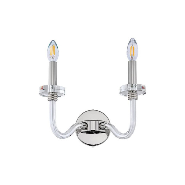 Бра, настінний світильник Nowodvorski 8155 Hampton Е14 2x40W IP20 Chrom