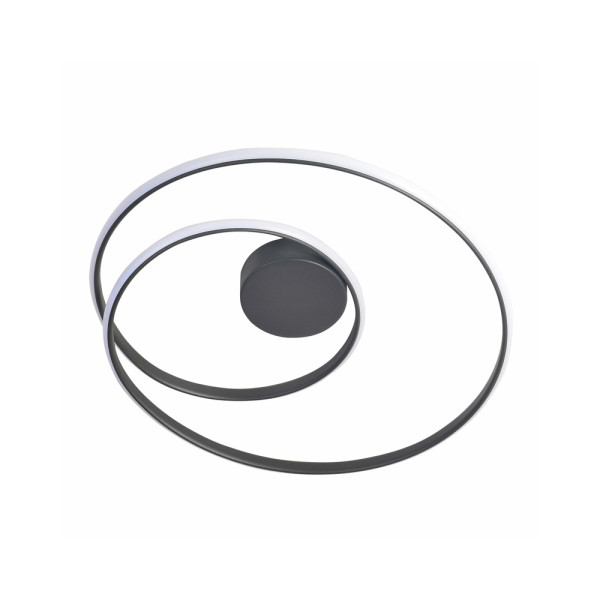 Люстра светодиодная потолочная круглая Goldlux 328038 Zefira 50 Led 1x40W 4000K 3700Lm IP20 Антрацит