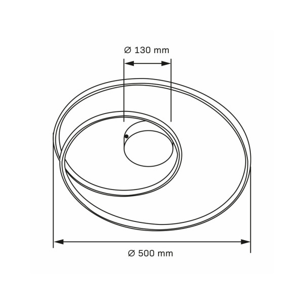 Люстра светодиодная потолочная круглая Goldlux 328038 Zefira 50 Led 1x40W 4000K 3700Lm IP20 Антрацит - фото №2