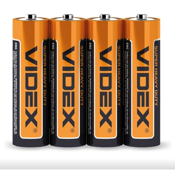 Солевая батарейка Videx R6P AA (R6P/AA 4pcs S) 4 шт