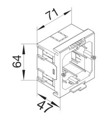 Адаптер 1-кратный для установки приборов в DA200-80, Hager - фото №1
