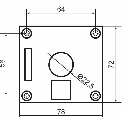 Одномісний пост керування Promfactor FP4-BOX1W01 з металевою кнопкою - фото №2
