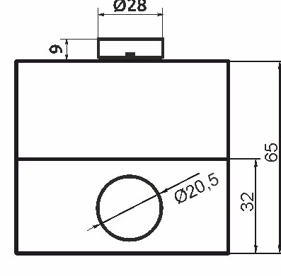 Одномісний пост керування Promfactor FP4-BOX1W01 з металевою кнопкою - фото №3