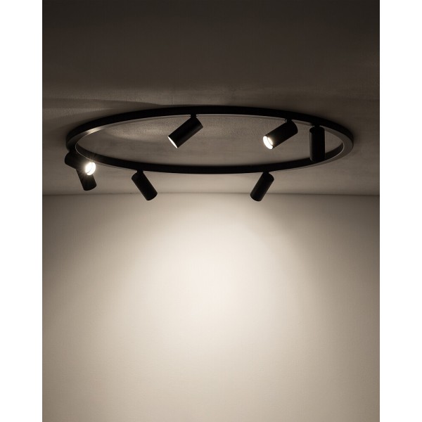 Люстра Nowodvorski 11944 Fourty Round GU10 R35 7x10W IP20 чорна - фото №2