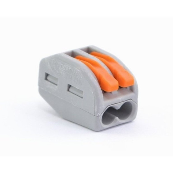 Клема на 2 проводи WAGO 222-412 з натискними важелями - фото №2