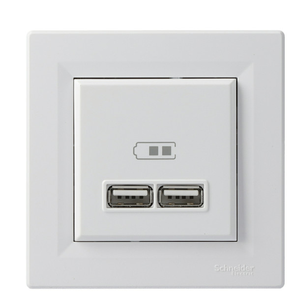 USB розетка Schneider Electric Asfora EPH2700221 (белая)