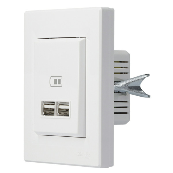 USB розетка Schneider Electric Asfora EPH2700221 (белая) - фото №5