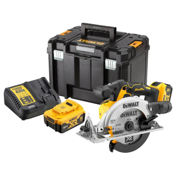 Акумуляторна дискова пила безщіткова DeWALT DCS565P2 XR Li-lon 18В Ø165х20мм 4950об/хв з 2 акумуляторами та зарядним пристроєм - фото №2