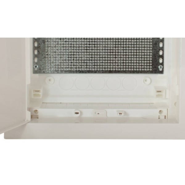 Мультимедійний щиток ETI 001101189 ECG14 MEDIA-PO (перфорована панель та пластикові білі двері) - фото №1