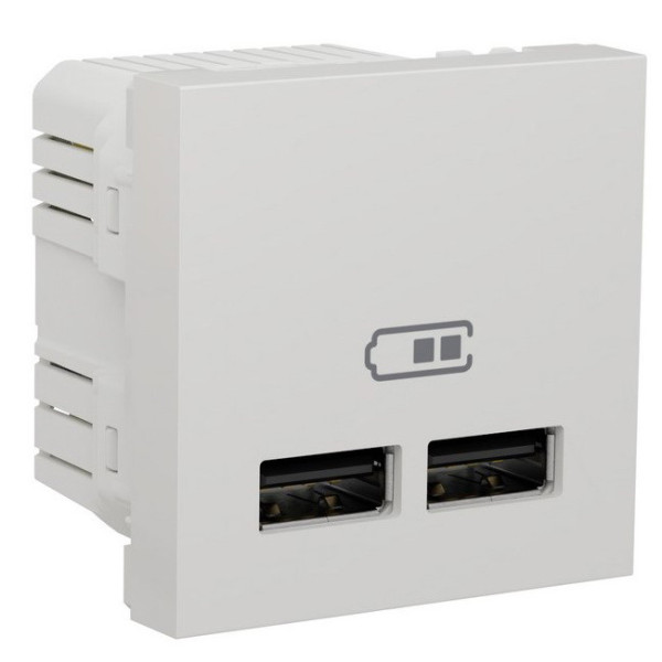 Двойная USB розетка Schneider Electric NU341818 2.1А 2М (белая)