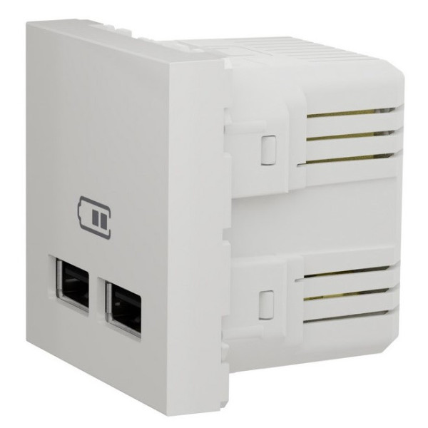 Двойная USB розетка Schneider Electric NU341818 2.1А 2М (белая) - фото №4