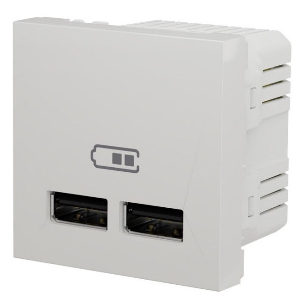 Двойная USB розетка Schneider Electric NU341818 2.1А 2М (белая) - фото №5