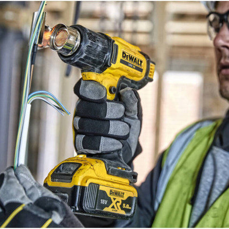 Акумуляторний пістолет гарячого повітря DeWALT DCE530N 18 В 290-530° C без акумулятора та зарядного пристрою - фото №6