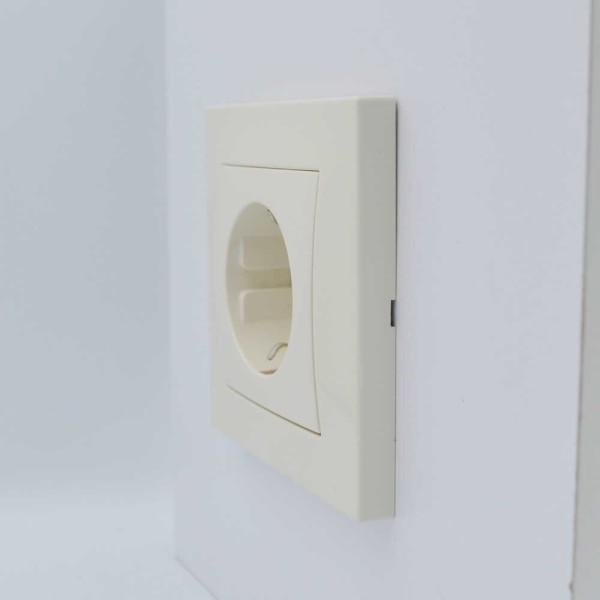 Розетка ZENA ELBI кремова 1-на з заземленням без рамки ( 609-010300-217 ) - фото №4