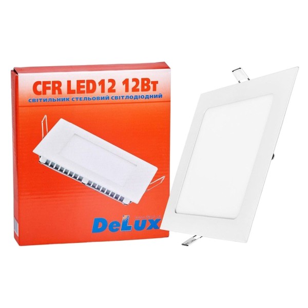 Светильник Delux CFR LED 12 4100К 12Вт 220В квадратный - фото №2