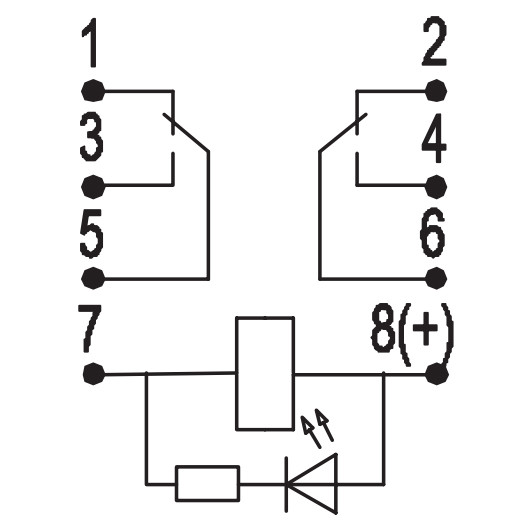 Електромеханічне реле NOARK Ex9JM2L10 10А 220В AC 2 контакти (110301) - фото №1