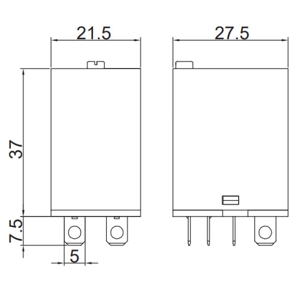 Електромеханічне реле NOARK Ex9JM2L10 10А 220В AC 2 контакти (110301) - фото №2