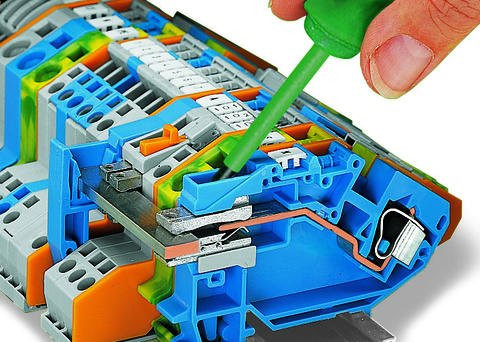 N клема, що розмикається Wago 784-613 10мм² (синя) - фото №3