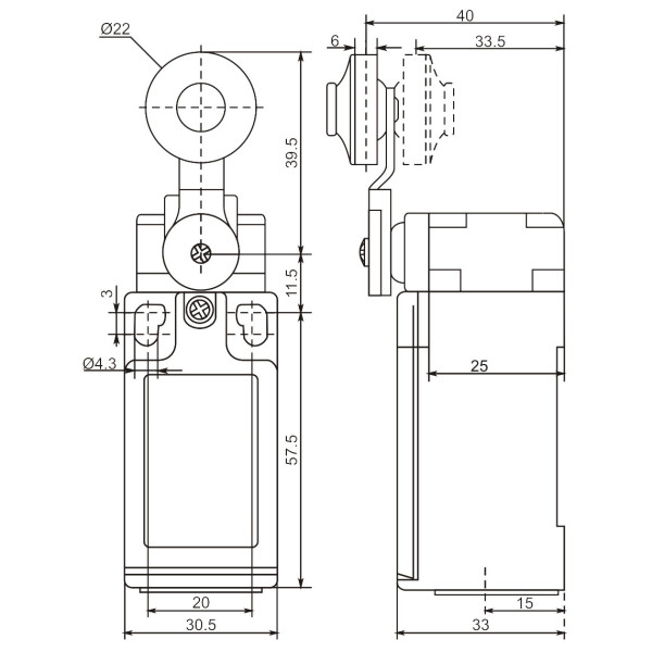 Кінцевий вимикач Promfactor FLS15M31P66 - фото №1
