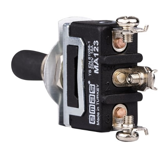 Тумблер EMAS MA123 ON-OFF-ON - фото №2