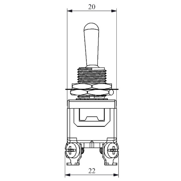Тумблер EMAS MA123 ON-OFF-ON - фото №3