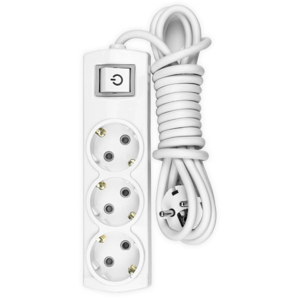 Подовжувач Violux 3р 5м з заземленням з вимикачем ( 920420 ) - фото №1