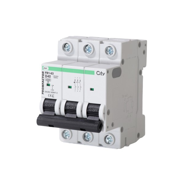 Автоматический выключатель Promfactor CITY FB1-63 3P B 40A 6кА (FB1CIB3040)