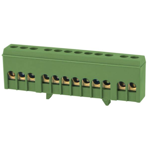 Нулевая шина E.Next e.bsi.pro.1.12 на DIN-рейке зеленая (p0650015)