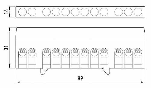 Нулевая шина E.Next e.bsi.pro.1.12 на DIN-рейке зеленая (p0650015) - фото №5
