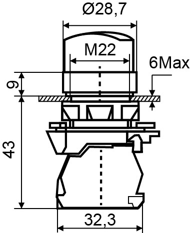 Переключатель Аско-Укрем TB5-AD53 (I-0-II) с самовозвратом (A0140010159) - фото №5