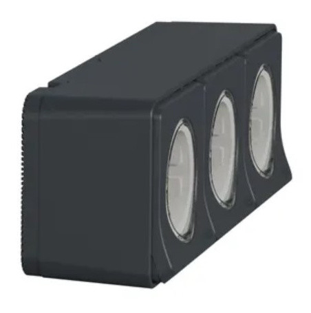 Накладна 3-місна розетка Schneider Electric MUR36038 із з/к та шторками IP55 (чорний) - фото №2