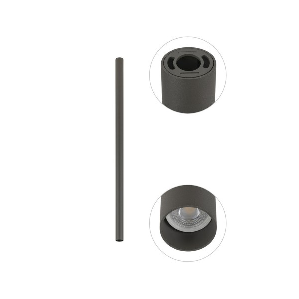 Точковий світильник Nowodvorski 10896 Fourty L GU10 1x10W IP20 темно-сірий - фото №4