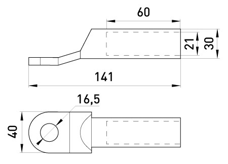 Медно-алюминиевый кабельный наконечник E.Next e.end.stand.ca.dtl.1.240 (s038011) - фото №1
