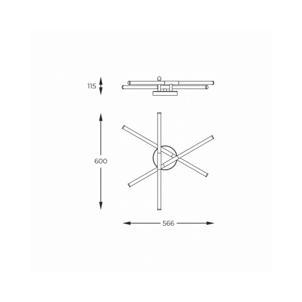 Люстра Zuma Line 1006 Lautaro Led 1x18W 3000K-6000K 1800Lm IP20 - фото №1