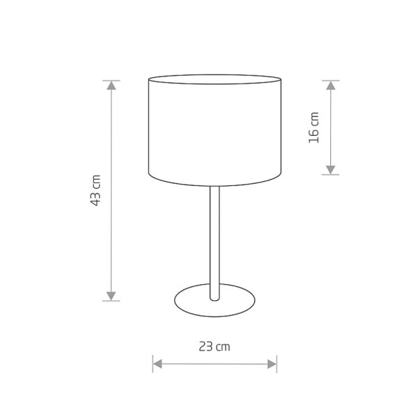 Настільна лампа Nowodvorski 9301 Hotel E27 1x60W IP20 Хром - фото №1