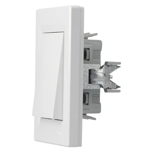 Перемикач 2-клавішний білий Asfora, EPH0600121 - фото №1