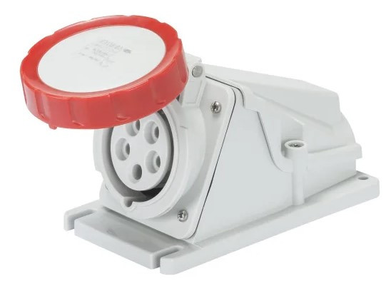 Стационарный разъем 90° GEWISS IP67 3P+E 16A 400В (GW62504)