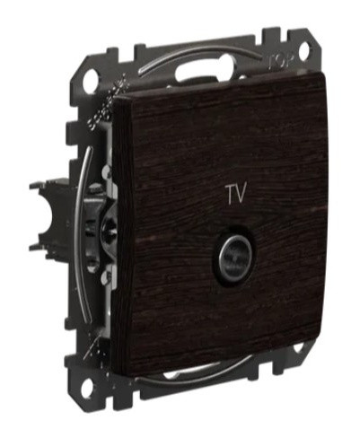 Кінцева TV-розетка 4дБ Schneider Electric Sedna Design & Elements венге SDD181471 - фото №1