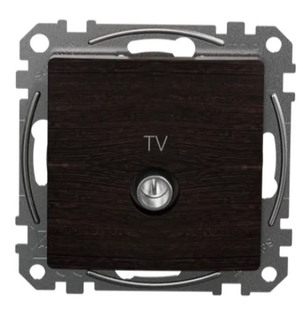 Кінцева TV-розетка 4дБ Schneider Electric Sedna Design & Elements венге SDD181471 - фото №4