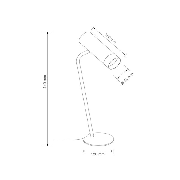 Настільна лампа Goldlux 326034 Fado GU10 1x10W IP20 чорна - фото №2